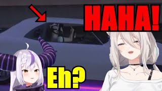 Botan Cant Stop Laughing When Flicking Laplus Off Secretly【Hololive】 [upl. by Chally191]