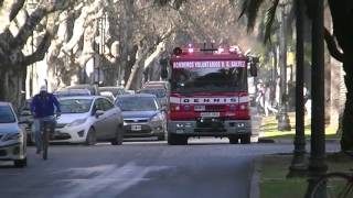 Bomberos Voluntarios de Villa Gobernador Galvez llegando a Rosario 06082013 [upl. by Htesil493]