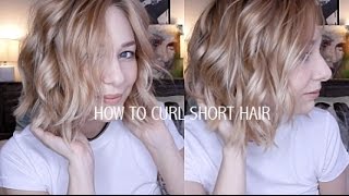 HOW TO CURL SHORT HAIR  EASY amp EFFORTLESSLY CUTE [upl. by Willner653]