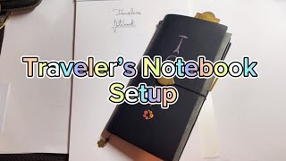 Travelers Notebook Setup Left Handed Writer [upl. by Aredna]