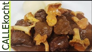 Saftiges Gulasch vom Wild zubereiten und schmoren  Wildragout Omas Rezept [upl. by Renraw125]