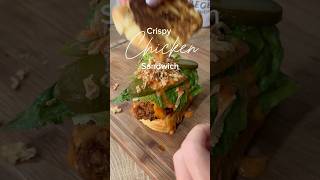 Crispy chicken sandwich 🥪 crispychicken burger sandwich shorts [upl. by Odrahcir]