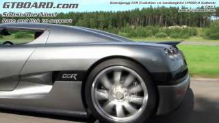 HD Lambo LP5604 vs Koenigsegg CCR Evolution [upl. by Borman453]