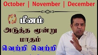 Meenam Rasi  October Nov Dec Rasipalan  3 Months Predictions [upl. by Yeclehc]