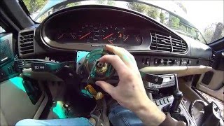 944 STEERING WHEEL airbag blinker switch REMOVAL and CLOCK ALIGNMENT [upl. by Hesther990]