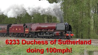 6233 Duchess of Sutherland doing 100mph [upl. by Yazbak]