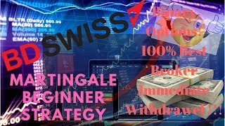 Binary Options Strategy for Beginner👍🏼 BDSwiss Broker✔️Beginner Strategy✔️Martingale Template 💲💲 [upl. by Dorelia]