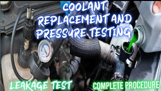 How to test coolant leakage by using pressure tester [upl. by Yssirhc]