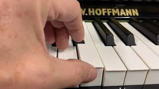 Hoffmann 128 upright by Bechstein c2014  thoughts about key weights and lubrication [upl. by Llerahs493]