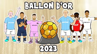 🏆THE BALLON DOR 2023🏆 Messi Haaland Mbappe [upl. by Afas]