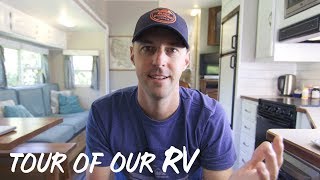 Our RV Home TOUR Renovated Family RV [upl. by Carrew]