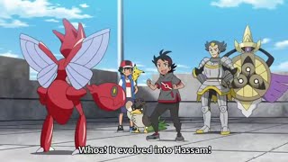 Gohs Scyther Evolves Into Scizor  Pokémon Sword and Shield Anime Episode 56 English Subbed [upl. by Eniarda]