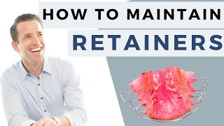 How To Keep Retainers Clean  Braces Retainers  Dr Nate [upl. by Faires873]