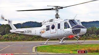 HeliScan  Bell 205A1 UH1H Huey  Landing at Stord airport september 2021 [upl. by Jessey]