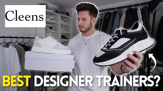 My NEW Favourite Designer Trainers  CLEENS Unboxing TryOn amp Review [upl. by Ynnav]