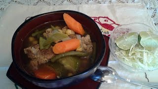 Saludable Caldo de Res con Garbanzo  SinPretextos [upl. by Sherr]