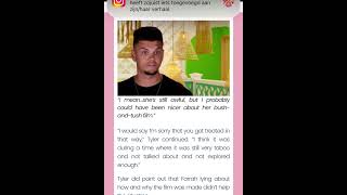 Tyler Baltierra apologizing to ex co star Farrah Abraham from teenmommtv [upl. by Ennylcaj]