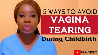 5 Ways to AVOID Vaginal Tearing  Perineal Massage Birth Positions perineum labor [upl. by Lairbag]