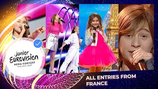 All Junior Eurovision songs from France 🇫🇷 [upl. by Ann-Marie313]