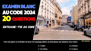 Examen blanc au test du code de la route 2024  20 Questions [upl. by Erleena]