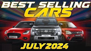 Top 15 Best Selling Cars In India In July 2024  Creta Swift WagonR Punch Ertiga Brezza Nexon [upl. by Sulakcin727]