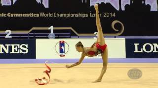 BERTOLINI Veronica ITA  2014 Rhythmic Worlds Izmir TUR  Qualifications Ribbon [upl. by Chemesh658]