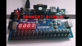 7 segment display on Basys 3VHDL [upl. by Bolten858]