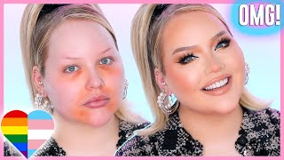 FEMINIZING Makeup Hacks  Transgender Tutorial  NikkieTutorials [upl. by Dorina]