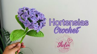 Como hacer una HORTENSIA 🪻💜Crochet 🧶 [upl. by Ainig]