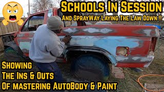 SprayWayCustoms Auto Body amp Paint School  DIY  How To Do Bodywork On Car Or Truck  83 Ford Bronco [upl. by Hendry]