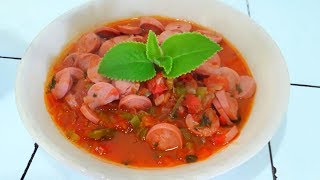 COMO HACER SALCHICHAS CON TOMATE receta facil y muy deliciosa [upl. by Melony36]