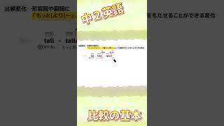 【中２英語】比較の基本比較級・最上級比較比較級最上級中2英語中学英語高校英語英文法 [upl. by Xonnel957]