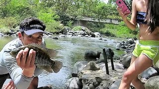 Excelente Pesca Cerca a IBAGUÉ COLOMBIA  5 Mojarras en el Río Opia  Piedras Tolima [upl. by Fachanan]