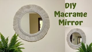 Macrame Mirror  Macrame Wall Hanging  Boho Decor  макраме  makrome макраме для начинающих [upl. by Aerdno]