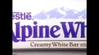 Nestle Alpine White chocolate bar commercial 1990 [upl. by Goldarina]