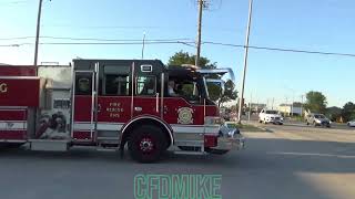 Schaumburg fire department engine 52 and ambo 52 responding [upl. by Ihc795]