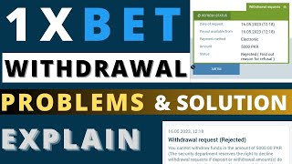 1xbet withdrawal problems and solution  1xbet withdrawal problem 100 solution [upl. by Nima]