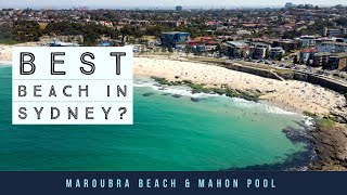 Maroubra Beach amp Mahon Pool  Drone Flyover in 4K [upl. by Verity]