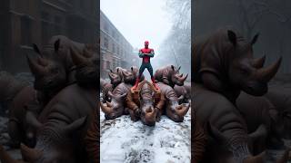 SpiderMan and Superman vs Witch fight battle spiderman superman animals wolverine [upl. by Lluj273]