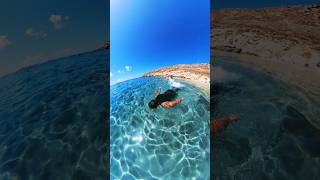 Insta360 swimming at Greece greece mykonos sea insta360 metheboss greekisland yadhavnaren [upl. by Analra]