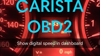 CARISTA OBD2 SHOW DIGITAL SPEED IN DASHBOARD [upl. by Cooper]