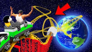 SHINCHAN AND FRANKLIN TRIED 1 VS 1 MILLION GIANT ROLLER COASTER FROM SPACE IN GTA 5 [upl. by Nnave181]