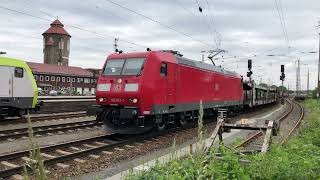 Güterzug mit 185 1831 und Autowagen [upl. by Correy]