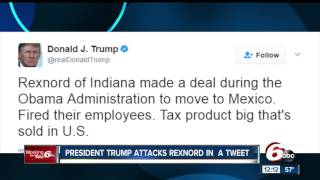 President Donald Trump attacks Indiana company Rexnord on Twitter [upl. by Atinar]