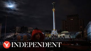 Live A view of Kyivs Independence Square as Ukraine celebrates NY under curfew [upl. by Knut]