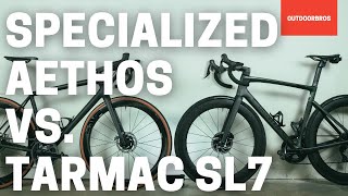 Specialized Aethos vs Tarmac SL7 What You Need to Know [upl. by Ykcor]