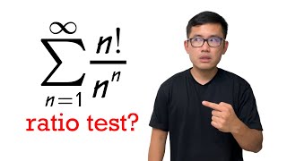 how to use the ratio test for the series of nnn [upl. by Airitac698]