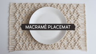 Making a Macramé Placemat [upl. by Jakoba915]