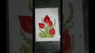 Flower painting simple malayalam shortvideo [upl. by Enyawad]