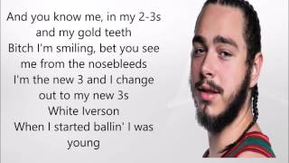 White Iverson  Post Malone  Lyric Video [upl. by Eibob]